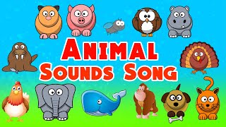 Animal Sounds Song  Nursery Rhymes for Babies  LittleKidsTV [upl. by Natsirc]