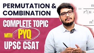 UPSC CSAT Permutation and Combination Complete Topic with PYQs ias ips csat averages upsc [upl. by Aelaza]