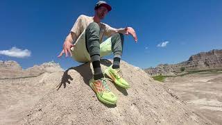 FREE RUNNING in ADIDAS TERREX AGRAVIC FLOW 2 at BADLANDS NATIONAL PARK [upl. by Lamrert]