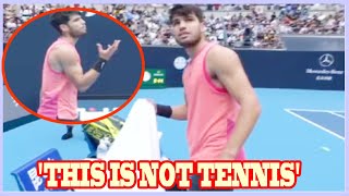 quot🔥 Carlos Alcarazs Heated Clash with Umpire at China Open  This is Not Tennis 😡quot [upl. by Iloj]