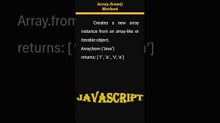 arrayfrom in js  javascript [upl. by Emaj606]