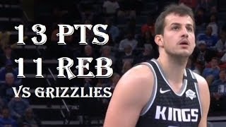 Nemanja Bjelica 13 Pts 11 Reb Sacramento Kings vs Memphis Grizzlies HIGHLIGHTS [upl. by Gottfried]