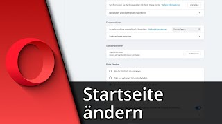 Opera Startseite ändern  Startseite in Opera einrichten ✅ Tutorial [upl. by Ahsinar801]