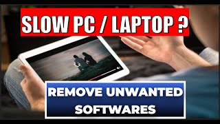 slow PC  slow laptop problem solve  how to remove unwanted application from PC or laptop [upl. by Dnamron]