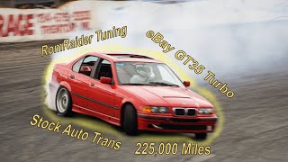 BMW E36 Turbo Automatic Trans Drifting  MaXpeedingRODS eBay GT35 on RomRaider [upl. by Meerak129]