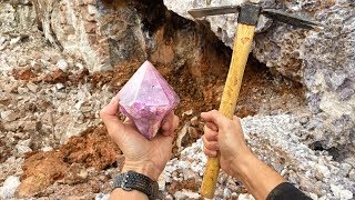 Found Super Rare Amethyst Crystal While Digging at a Private Mine Unbelievable Find [upl. by Reivaz234]