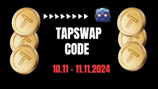 TapSwap Code 101111112024 [upl. by Suivatnom349]