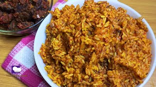 Perfect Jollof Rice from scratch How To Cook Jollof Rice Without Tomato Paste at home from scratch [upl. by Balbinder97]