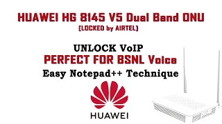 How to Unlock Airtel Supplied Huawei HG8145v5 Voice testing with BSNL Fiber Perfect Working [upl. by Glimp]