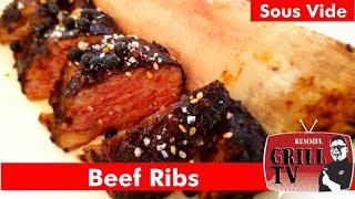 Beef Ribs Zart und Saftig Sous Vide  Grillen 2862 Rinder Rippen Rummel Grill TVrummelgrilltv [upl. by Golter]