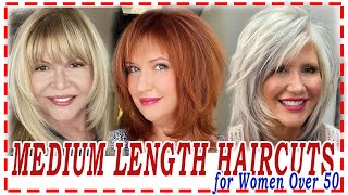 25 Best💕Hairstyles 2024 for Women Over 50 to Look Youngermedium length haircuts [upl. by Redman]