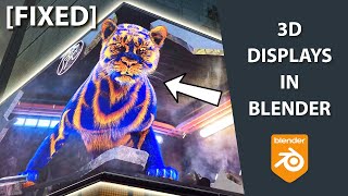 How to Create 3D BILLBOARD Videos on Curved Screen  naked eye 3D Billboard  Blender Tutorial [upl. by Eilasor456]