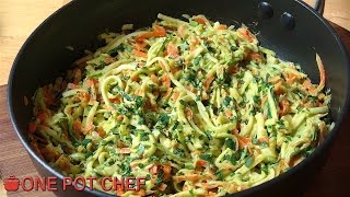 Vegetable Zoodles Spiralized Veggie Noodles  One Pot Chef [upl. by Adas]