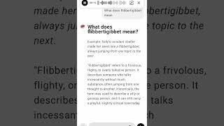 What does flibbertigibbet mean [upl. by Selym]