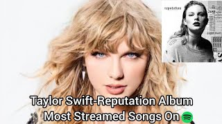 Taylor SwiftReputation Album Most Streamed Songs On Spotify [upl. by Hoes]