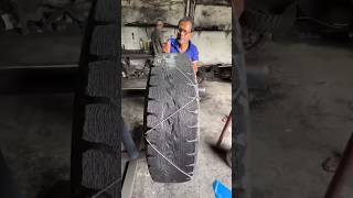 The Most Amazing Process of Retreading Old Tyre shortvideo shorts [upl. by Goldman725]