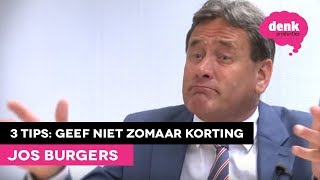 Jos Burgers Onderhandeltip  geef nooit korting [upl. by Nnairda]