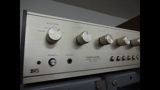 How to repair weak distorted channel Realistic SA 1000 home stereo amplifier DLab [upl. by Amiarom99]