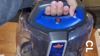 Bissell SpotClean ProHeat Portable Spot and Stain Carpet Cleaner Review [upl. by Lecram]