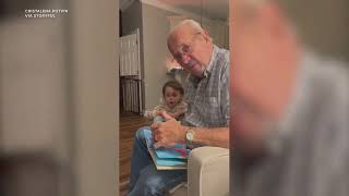 GreatGrandpa Narrates Baby Shark Book Without Knowing Its a Song [upl. by Allister]