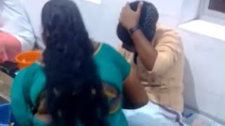 indian women tamil speak aunty very long hair head shave any suggestion comment [upl. by Couhp509]