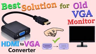 How to Connect HDMI to VGA Monitor  HDMI to VGA converter  Reuse your old VGA moniter under Rs 200 [upl. by Animrac563]