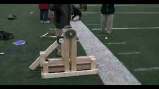 Floating Arm Trebuchet in Slow Motion [upl. by Ennovy963]