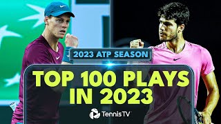 TOP 100 PLAYS 2023 ATP TENNIS SEASON [upl. by Ynnaj186]