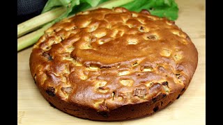 Recette Gâteau à la rhubarbe [upl. by Leonid]