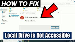 How to Fix “Access is denied” Error in Windows  Local Drive is Not Accessible [upl. by Ecidna]