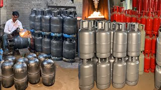 How High Quality LPG Gas Cylinder Manufacturing Process  Production of LPG Gas Cylinder in Factory [upl. by Heuser]