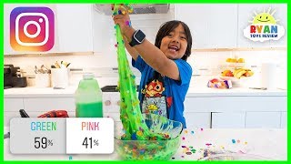 Instagram Followers Control my Slime DIY Slime Challenge with Ryan [upl. by Eirelav449]