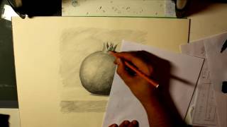 TutorialIL CHIAROSCURO parte 2 Come disegnare un melogranohow to draw a pomegranate [upl. by Anwahsat308]