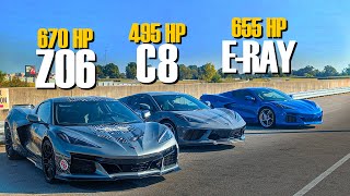 How much power is enough Driving the full Corvette lineup [upl. by Kerril]