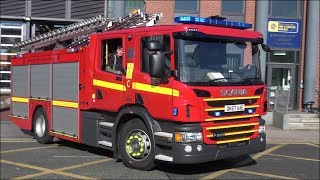 Two Tone Siren Merseyside Fire Engine responding [upl. by Colville]