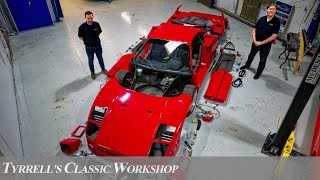 Ferrari F40 Restoration Part 3  MythBusting Carbon Fibre  Tyrrells Classic Workshop [upl. by Nelac]