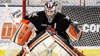 201314 USHL Goaltender of the Year Hayden Hawkey [upl. by Farro]