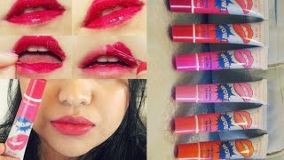 Peel off lip gloss tint  Demo of all 6 colors [upl. by Hehre]