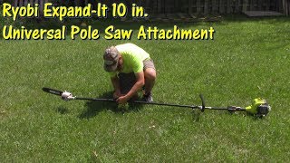 Ryobi Expand It 10 Inch Universal Pole Saw Attachment Review by GettinJunkDone [upl. by Dyrrej]