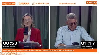 Porto Alegre Debate da Gaúcha com os candidatos à prefeitura  2º bloco  Eleições 2024 [upl. by Kobi]