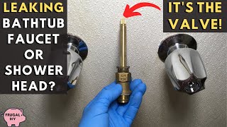 Fix Leaking Shower Head or Bathtub Faucet  Rebuild amp Replace Shower Valve [upl. by Tichon763]