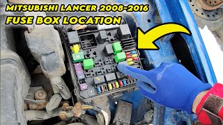 Fuse Box Location Mitsubishi Lancer 2008 to 2016 [upl. by Durant30]