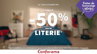 Jusquà 50 sur la literie fabriquée en France chez Conforama [upl. by Toille]