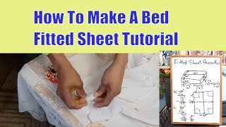 DIY  How To Make Bed Fitted Sheet  Tutorial  Bed Covers [upl. by Carrington]