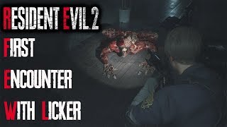 Resident Evil 2 Remake  First Encounter With Licker [upl. by Jea]