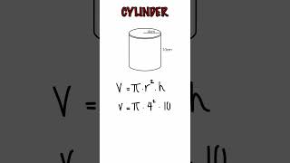 Volume of cylinder gcsemaths maths geometry mathematics [upl. by Melinda468]