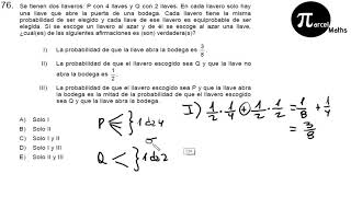 Pregunta 76 modelo PSU DEMRE 2019 matemática [upl. by Llewej]