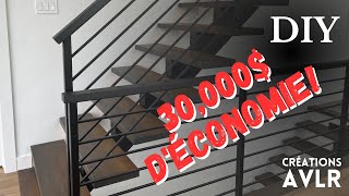 DIY – Escalier à limon central – 30k d’économie [upl. by Yonita]