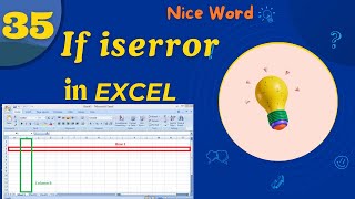 If iserror in Excel  35 [upl. by Sidoney]