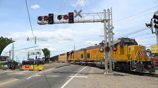 UPY 601 Florin Flyer Local SACRT Light Rails  Jackson Rd Railroad Crossing Sacramento CA [upl. by Silin136]